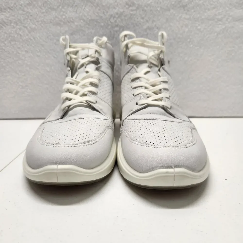 Ecco Leather Soft 7 Runner High-Top Trainers Sneakers White Women's Size 11 NWOT